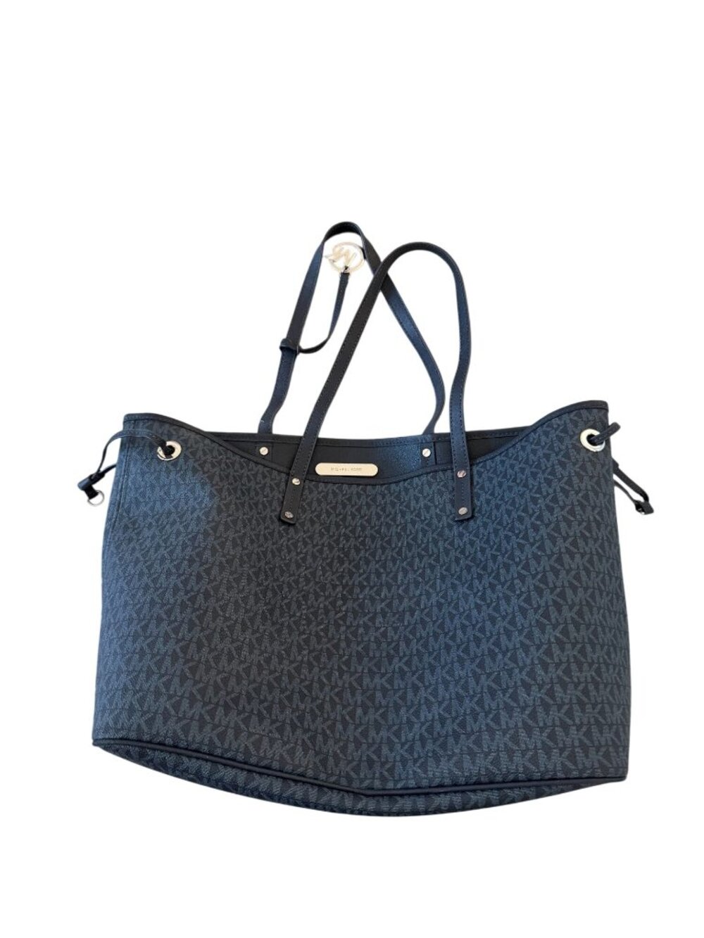 MICHAEL KORS Navy JetSet Saffiano Logo Reversible Tote Bag - Picture 5 of 9